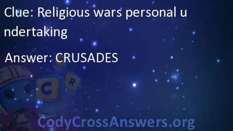 religious war personal undertaking